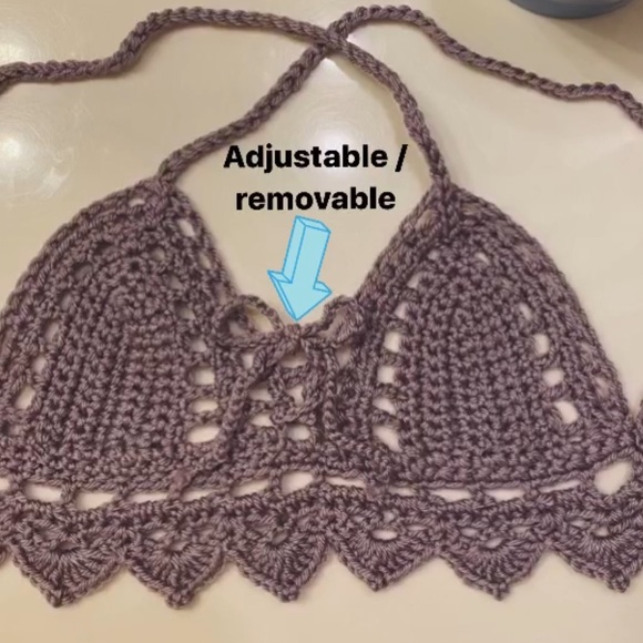 Lavender Dainty Crochet Bralette - Picture 3 of 4